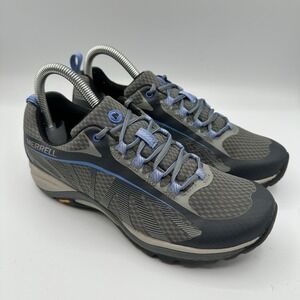 Merrell Siren Edge 3 Shoes Womens 8 Grey Blue‎ Sneaker Lace Up Hiking Low J37194